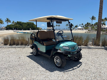 Premium Lithium 4 Seat Club Car Onward golf cart rental at Ocean Reef Club Key Largo FL