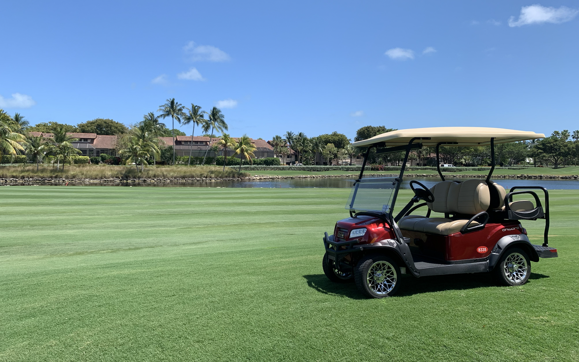 Standard 4 Seat Club Car Onward golf cart rental at Ocean Reef Club Key Largo FL